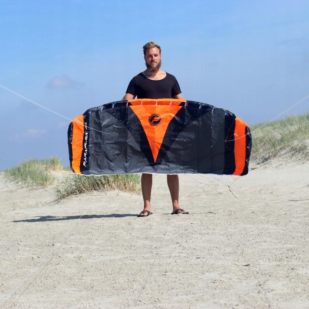 Training kite Paraflex 1.7 Quad black orange 4 links Brand Wolkensturmer