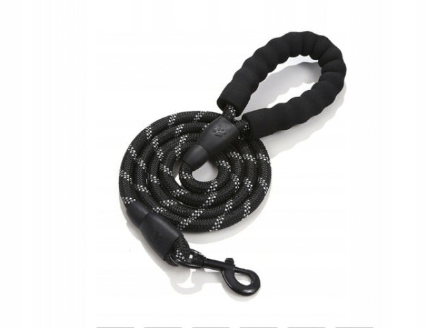 Training leash black cord durable thick long 3 m Packaging status original