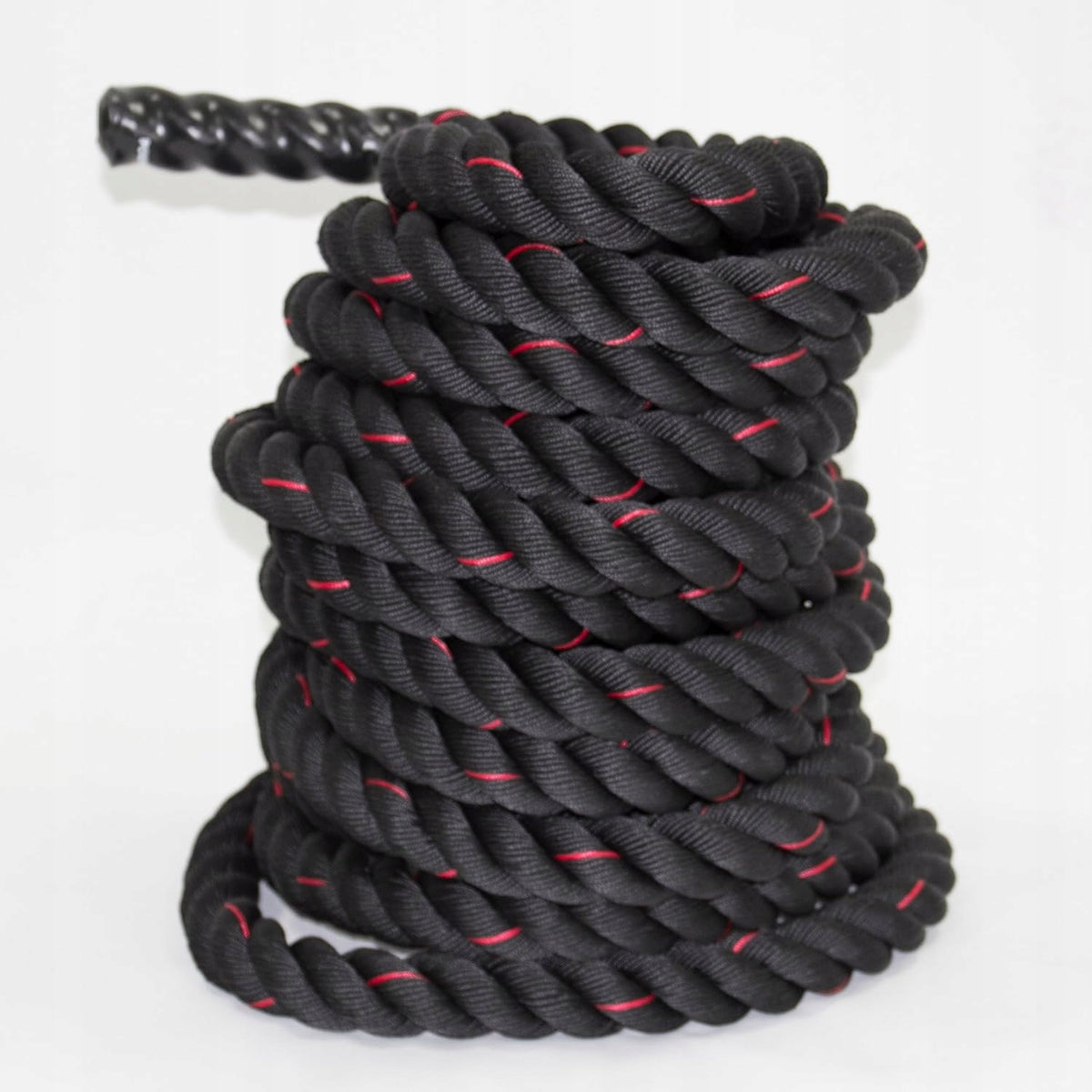 Training rope POWRX Battle Rope 15 m 50 mm 20 kg black-red Packaging status original