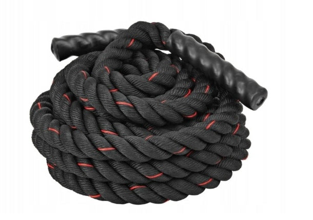 Training rope with rubber grips
