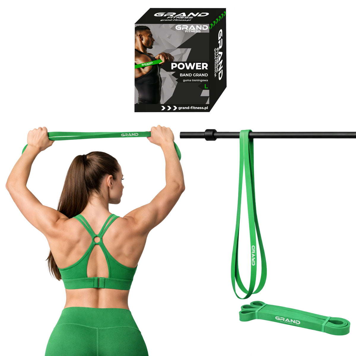 Training rubber green L Power Band GRAND