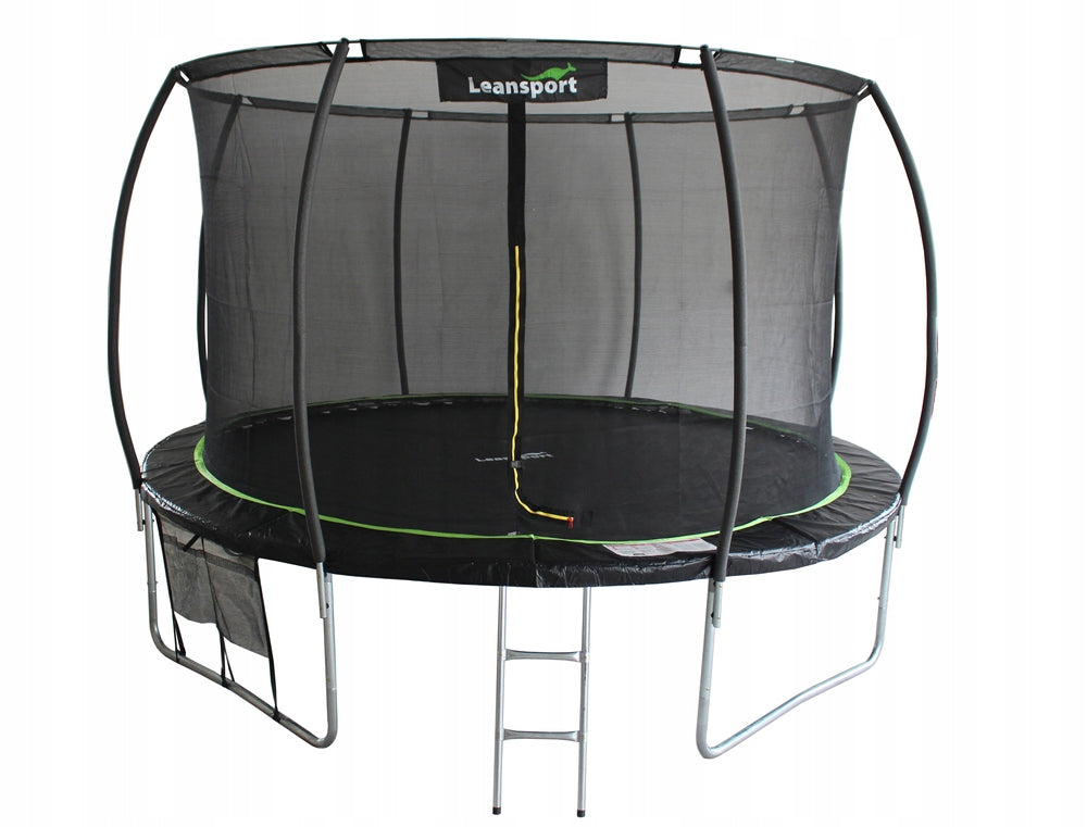 Trampolin Lean Sport Max 366 cm, schwarz/grün 