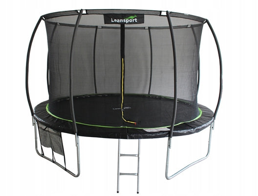 Trampolin Lean Sport Max 366 cm, schwarz/grün 