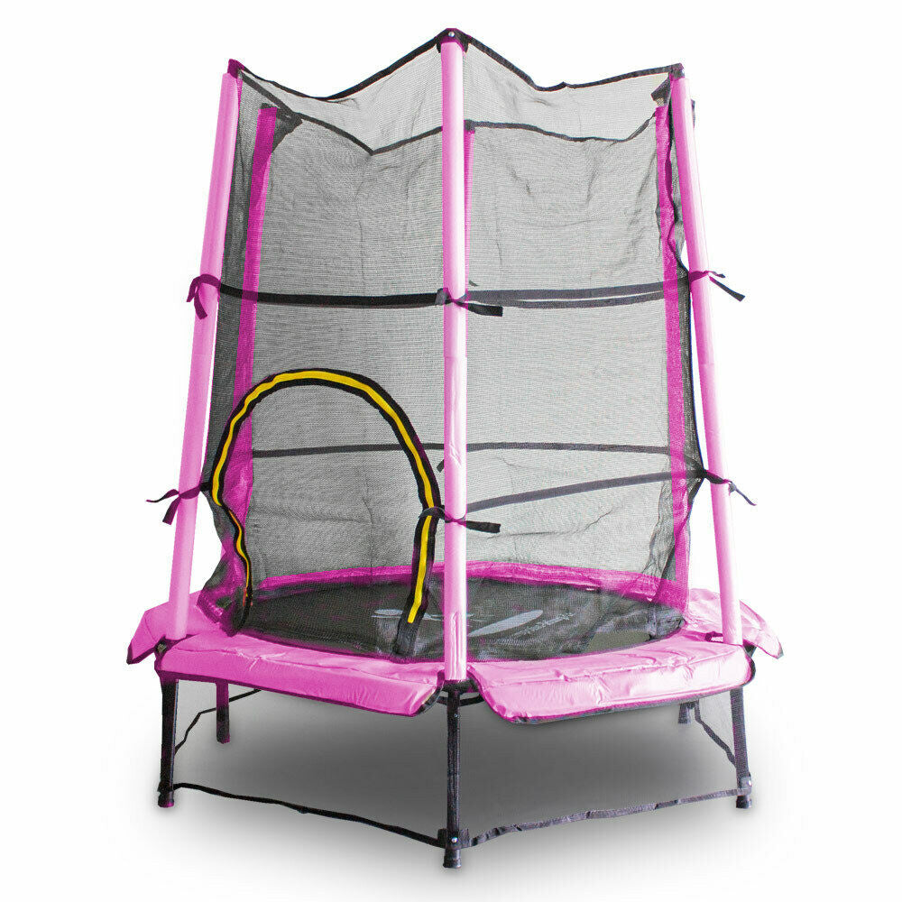 Trampolin für Kinder, 140 cm, rosa 
