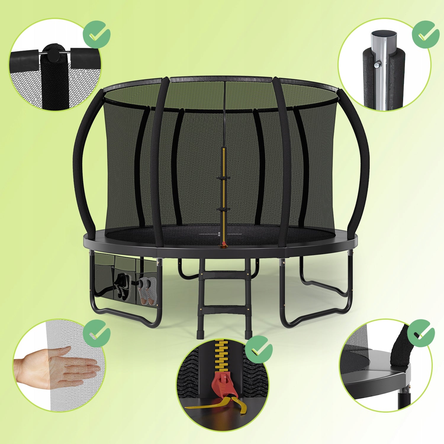 Trampolina ogrodowa z siatką wewnętrzną dla dzieci 305cm 10FT Manufacturer code G-RT24-0534A-10BK