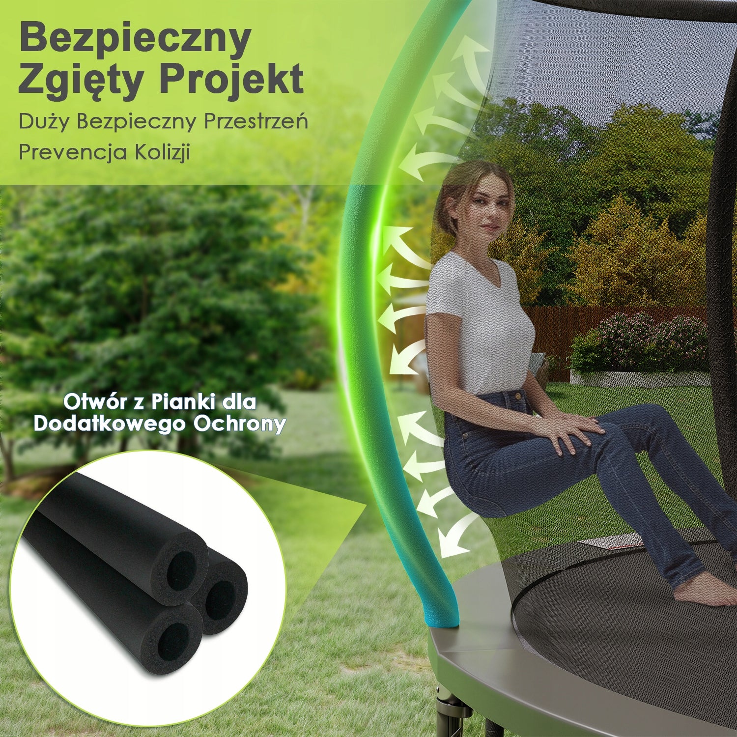Trampolina ogrodowa z siatką wewnętrzną dla dzieci 305cm 10FT Packaging status original