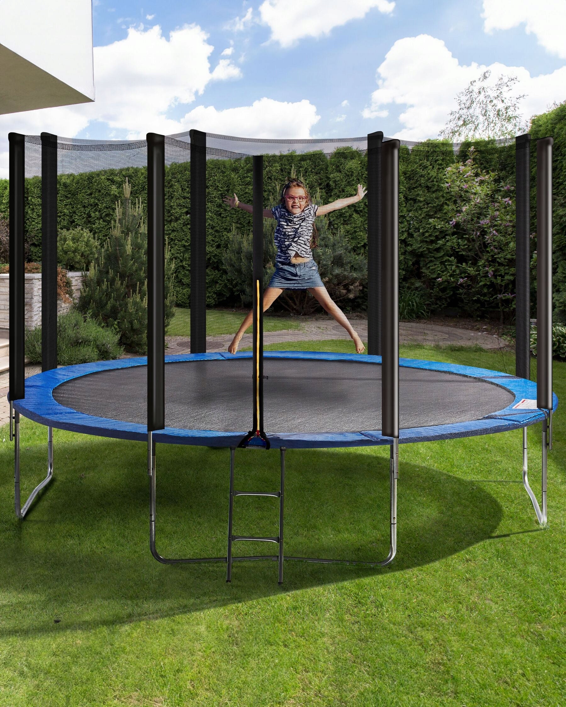 Trampolin Lumarko, 366 cm, schwarz/blau 