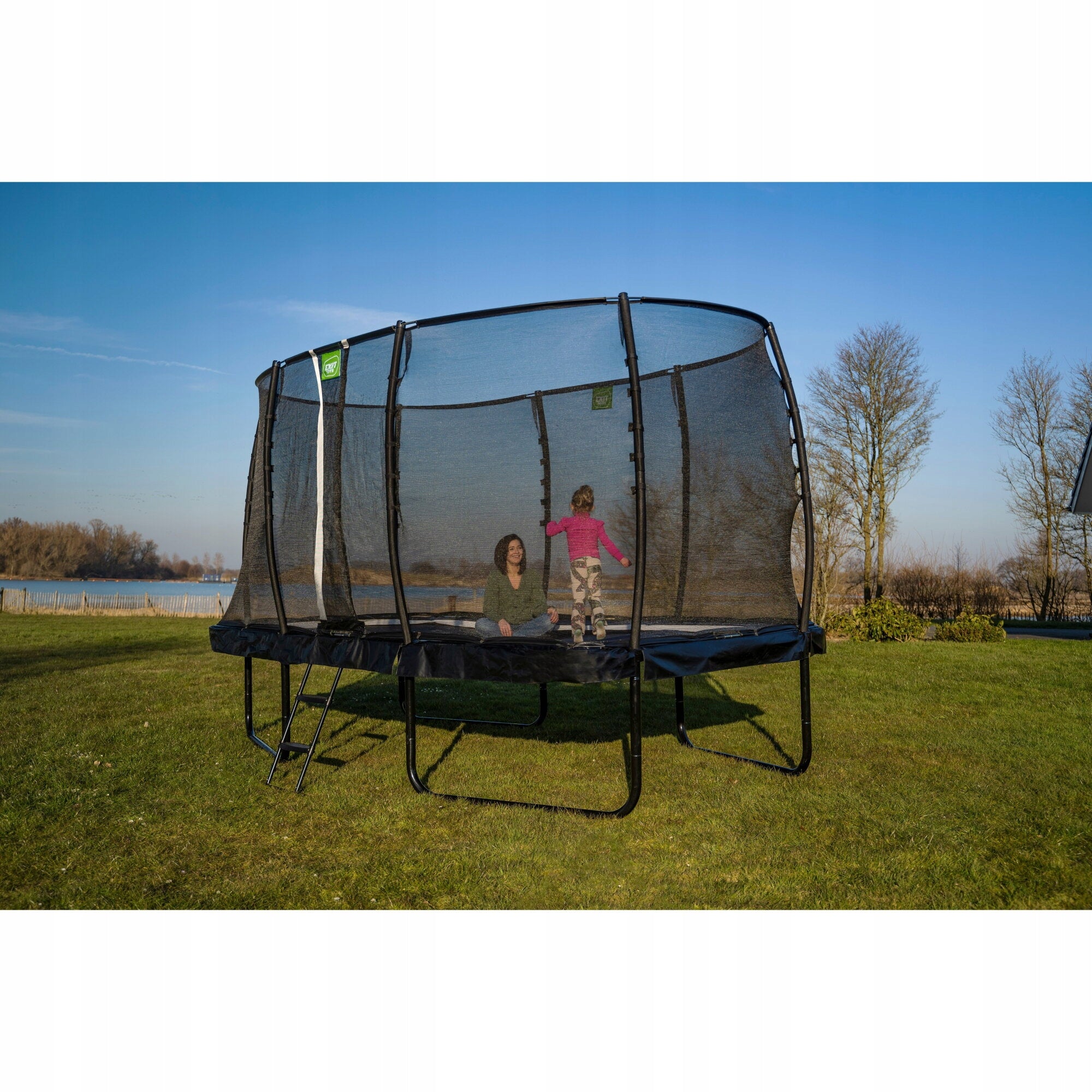 Trampoline Allure Premium EXIT 244x427cm - green Max. weight load 120 kg