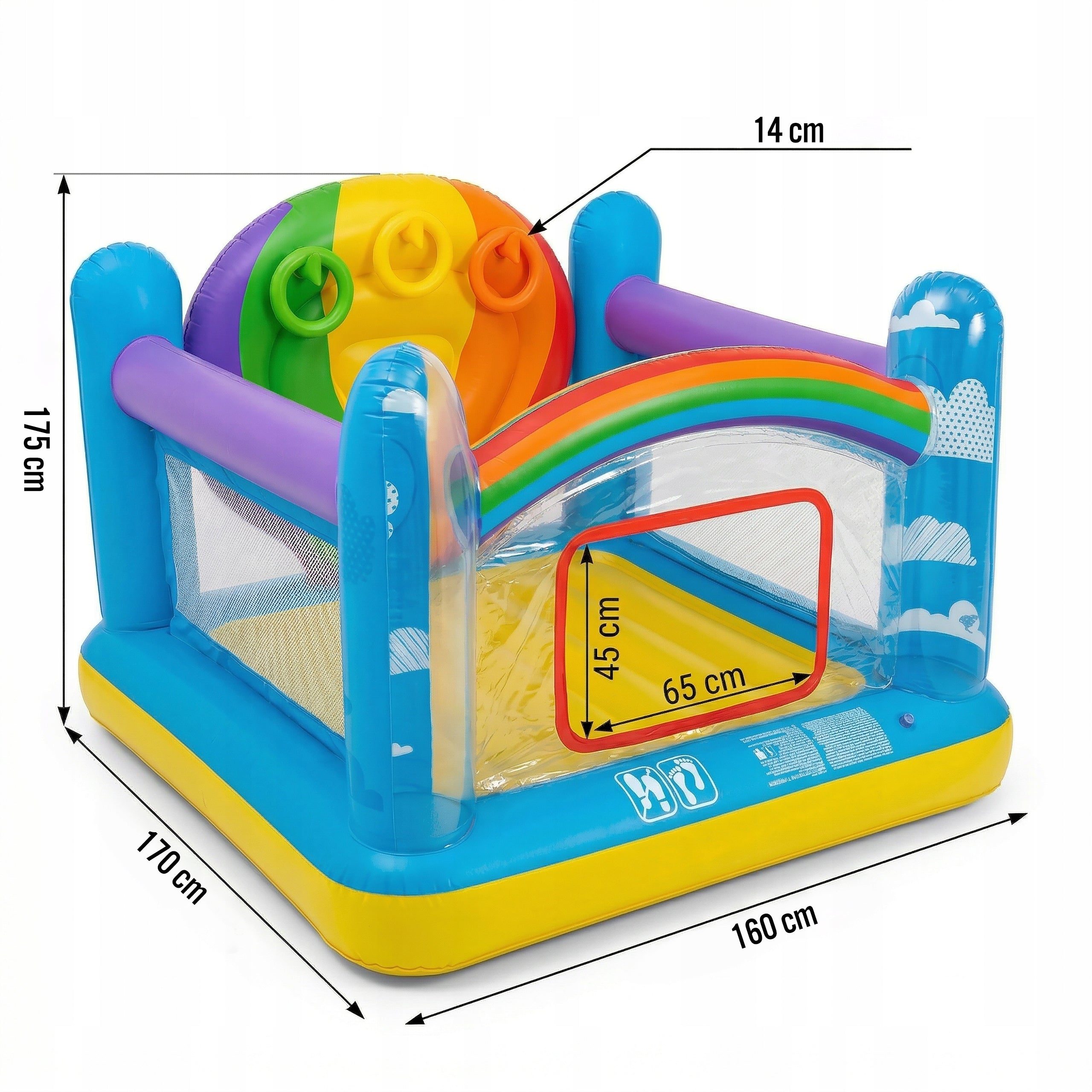 Trampoline Inflatable Square Toys Children Safe Pumped Castle BESTWAY Dominant material synthetic material