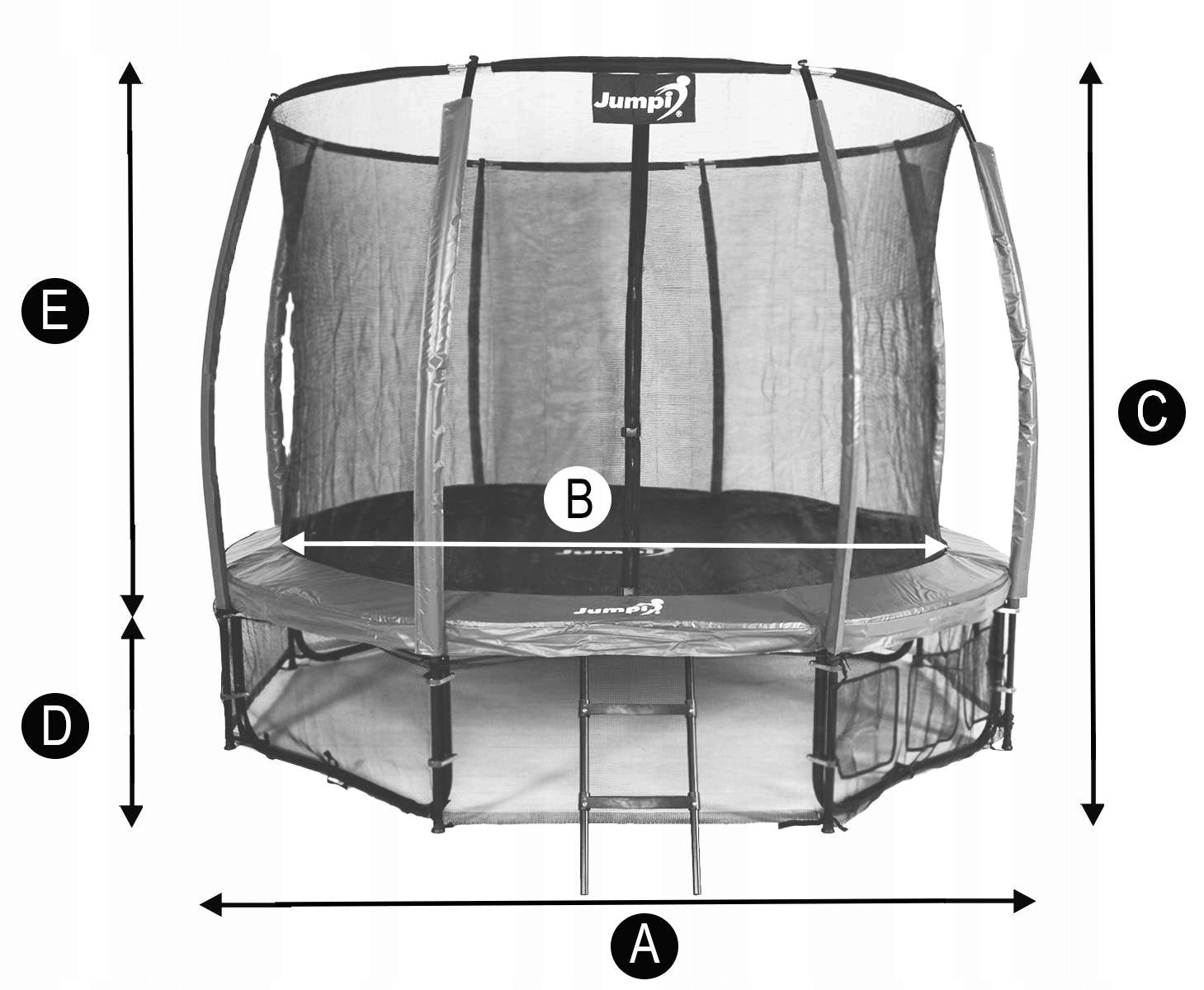 Trampoline JUMPI 10FT 312cm PREMIUM Ring Mesh Bottom Anchor Set Certificate Manufacturer code Trampolina Ogrodowa Maxy Comfort Plus 8FT