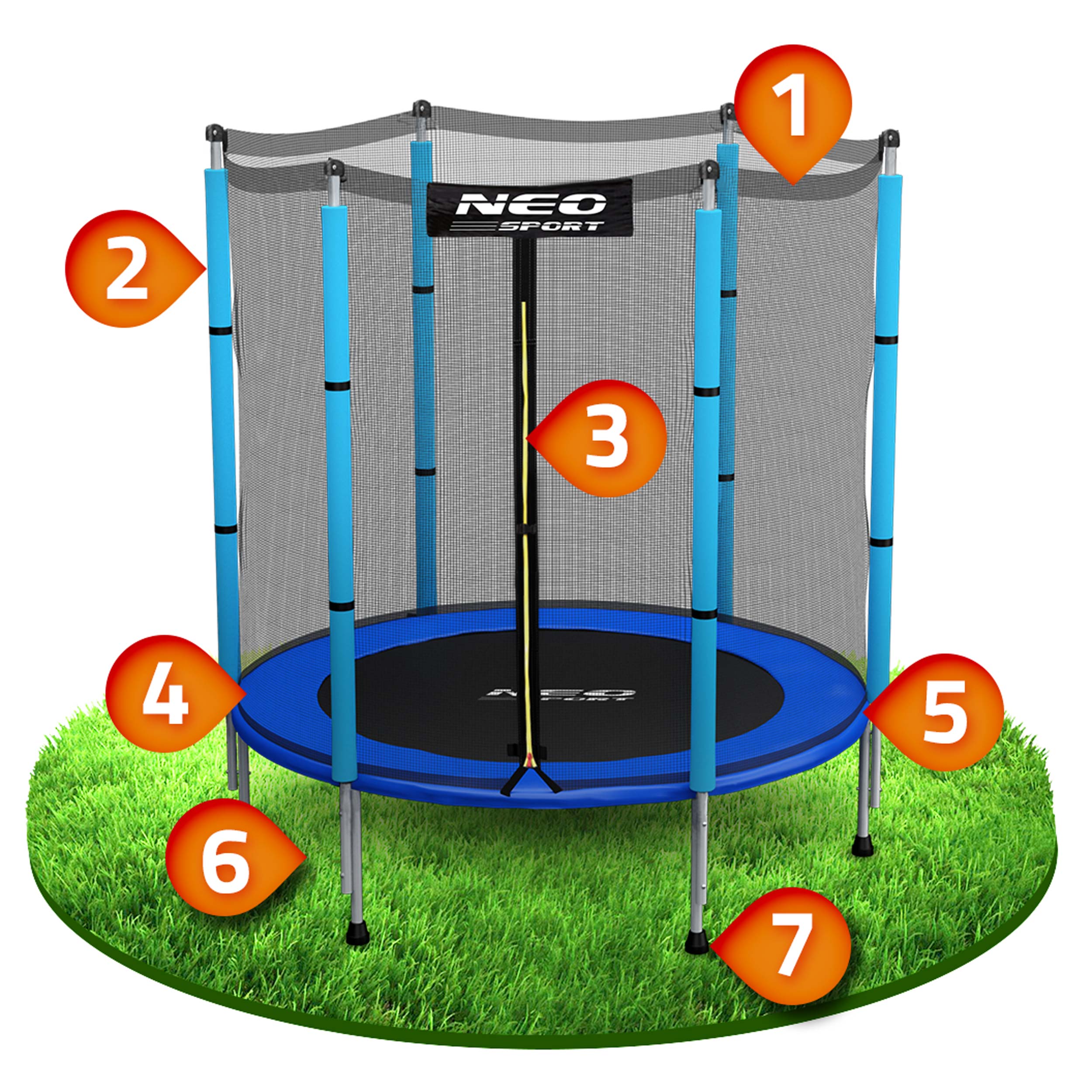 Trampoline Neo-Sport 140 cm FT 4,5 (140 cm) Height from ground level 36 cm