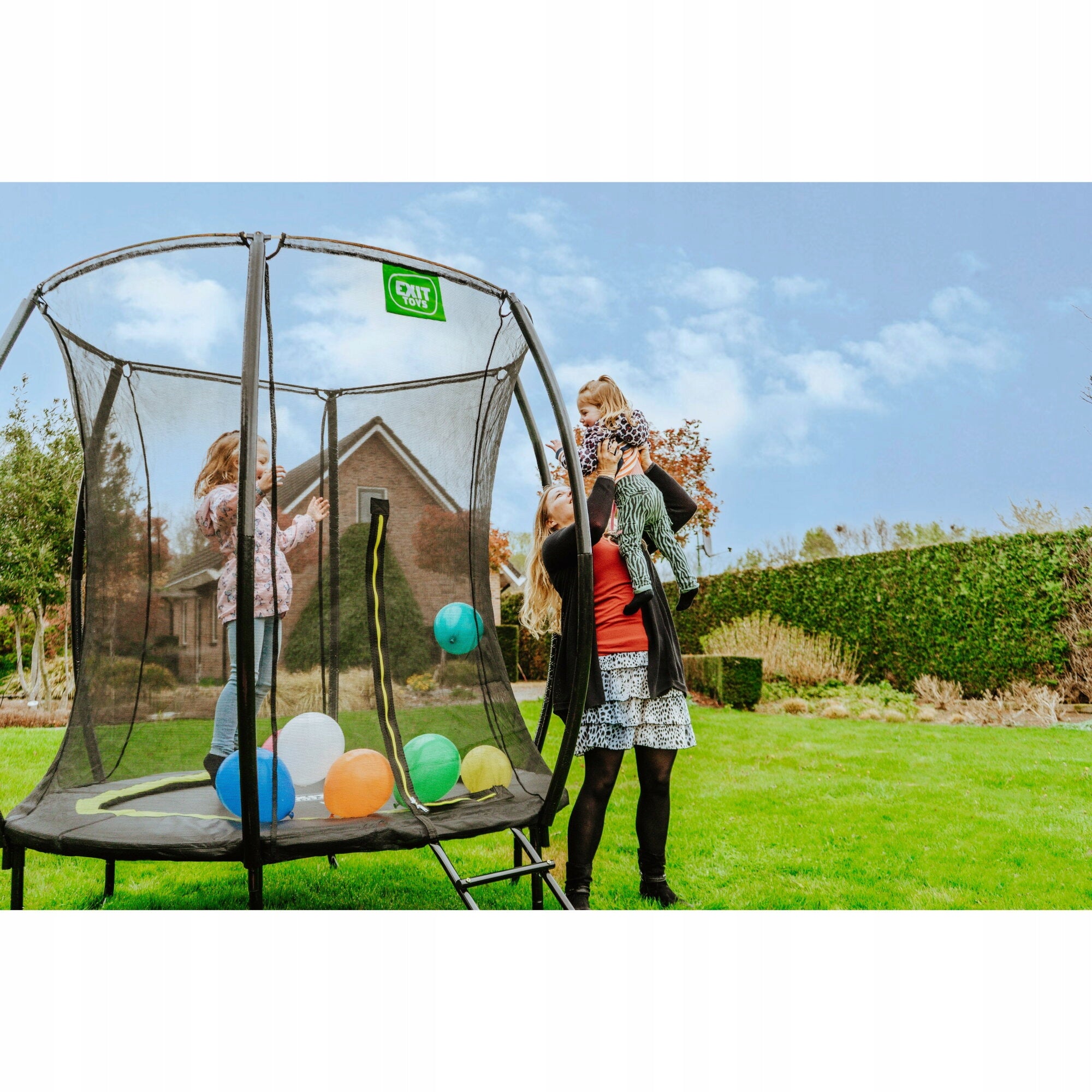 Trampoline Silhouette EXIT ø183cm - pink Total height 76 cm