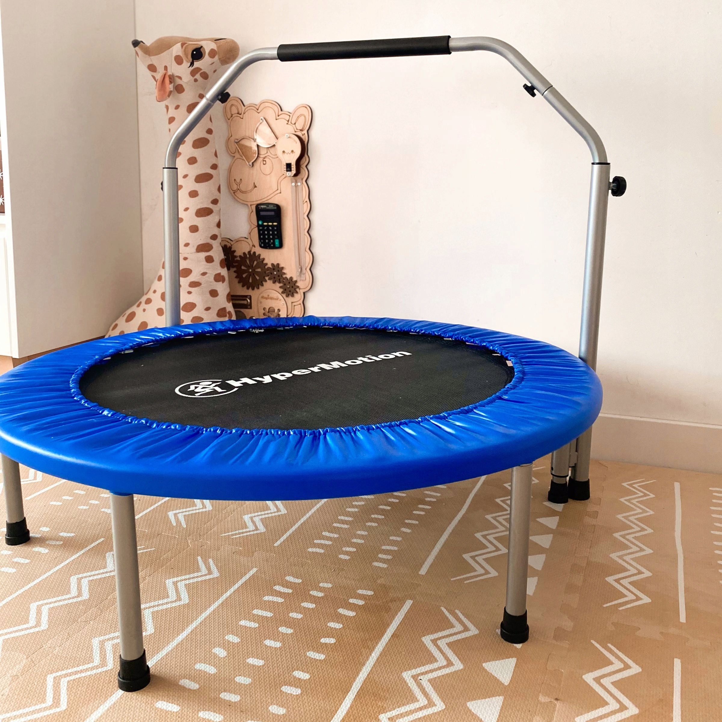 Trampoline for children with handle - 97cm - for home and garden Brand HyperMotion