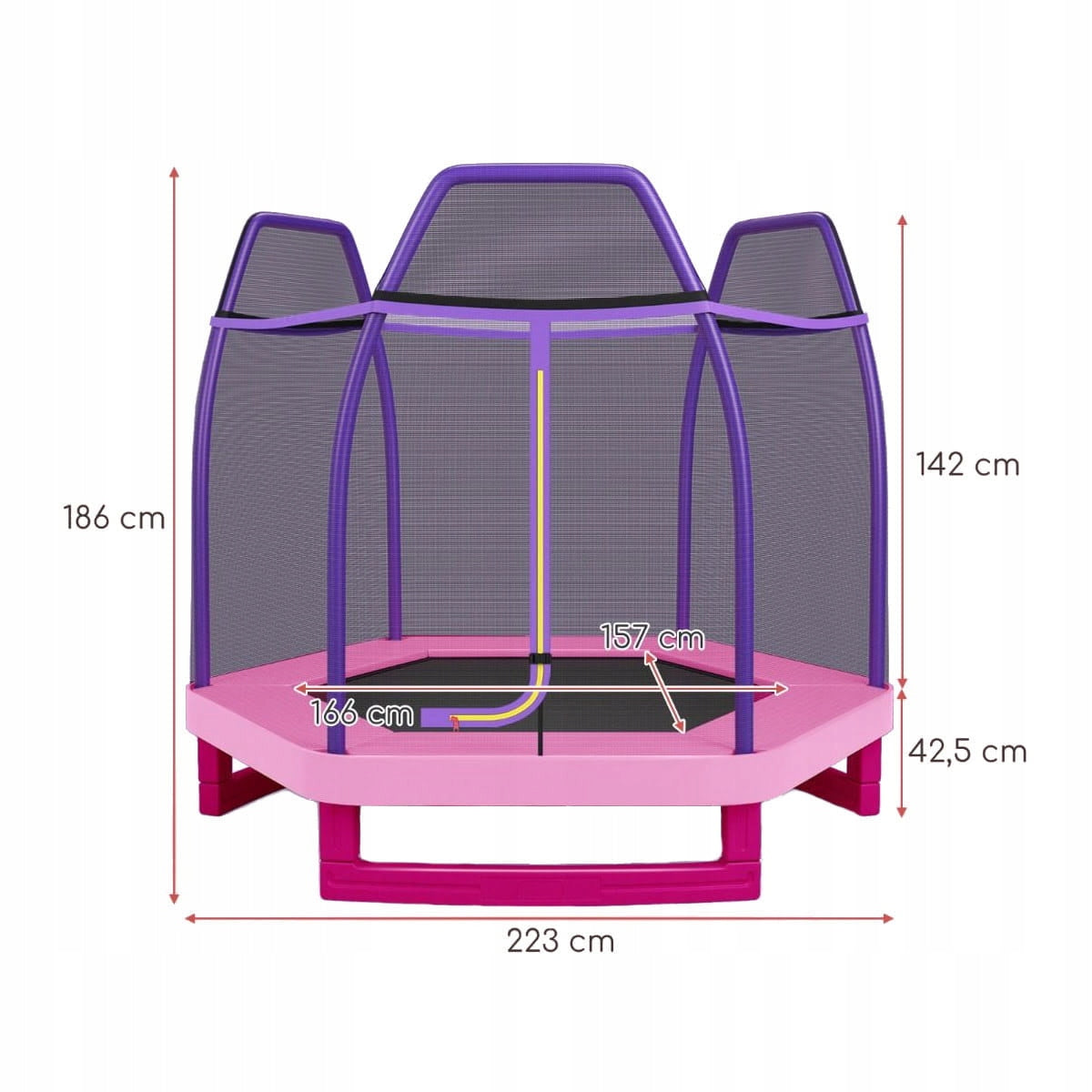 Trampoline for children with safety net Brand Costway