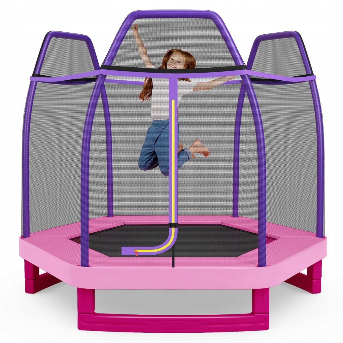 Trampoline for children with safety net
