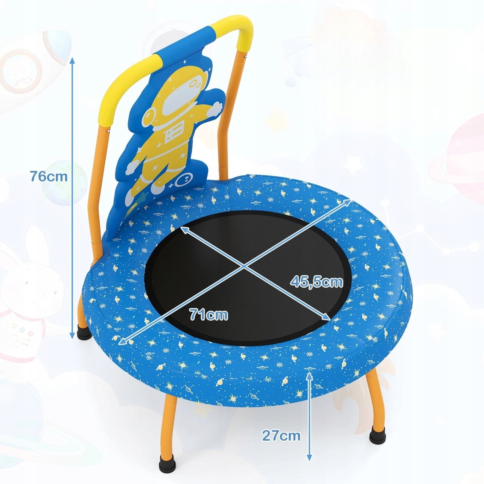 Trampoline with handle for children Trampoline children's space Size (ft) other