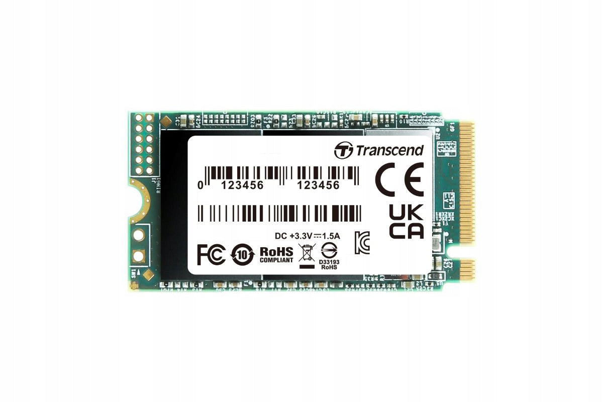 Transcend 512GB M.2 2242 PCIe Gen3x4 NVMe Model TS512GMTE400S