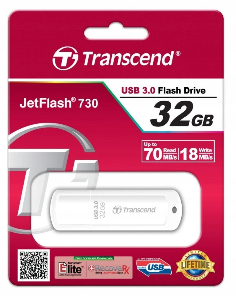 Transcend JetFlash 730 32 GB USB 3.0 white Color white