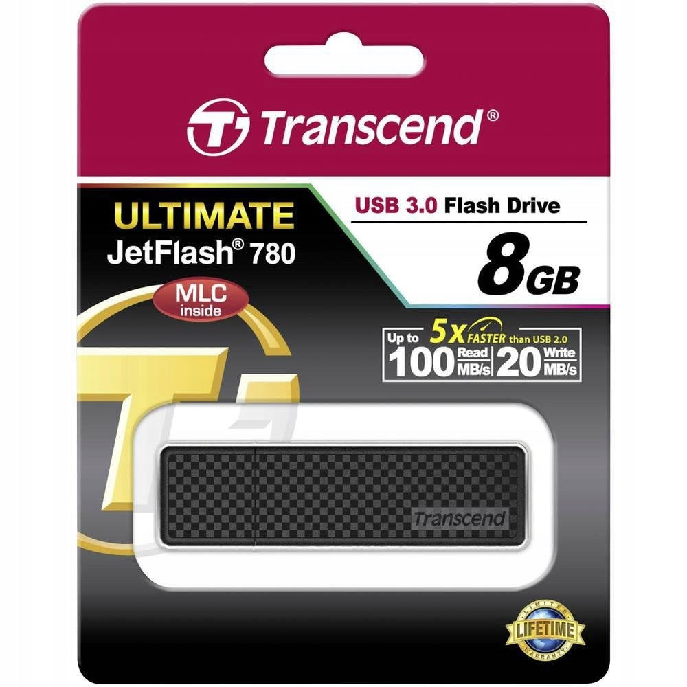Transcend JetFlash 780 USB 3.0 pendrive, 8 GB Color black