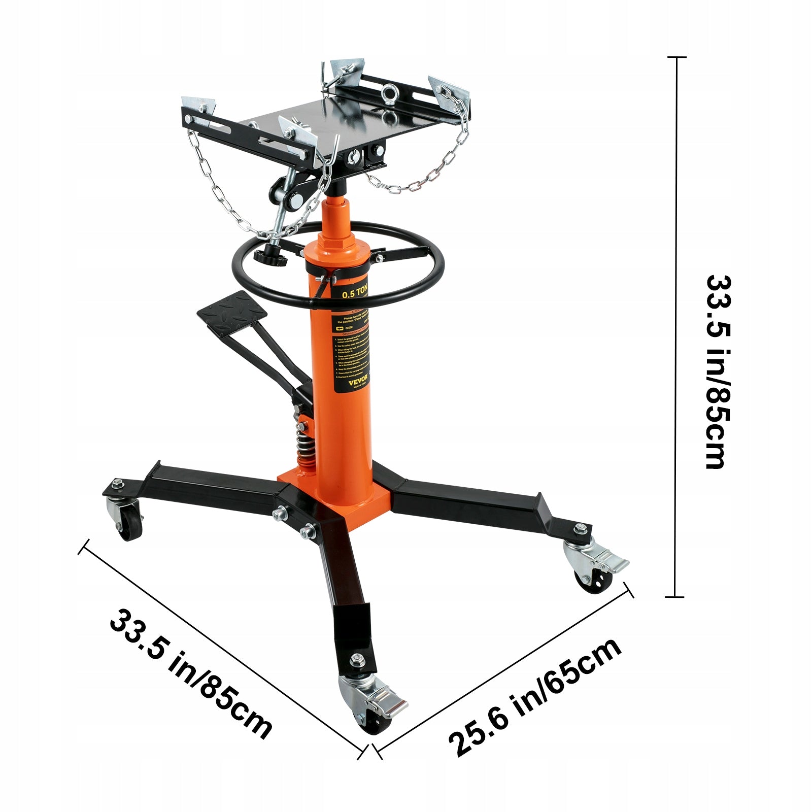 Transmission Jack 1100 lbs 2-Stage Hydraulic High Lift Vertical Telescopic Brand Vevor