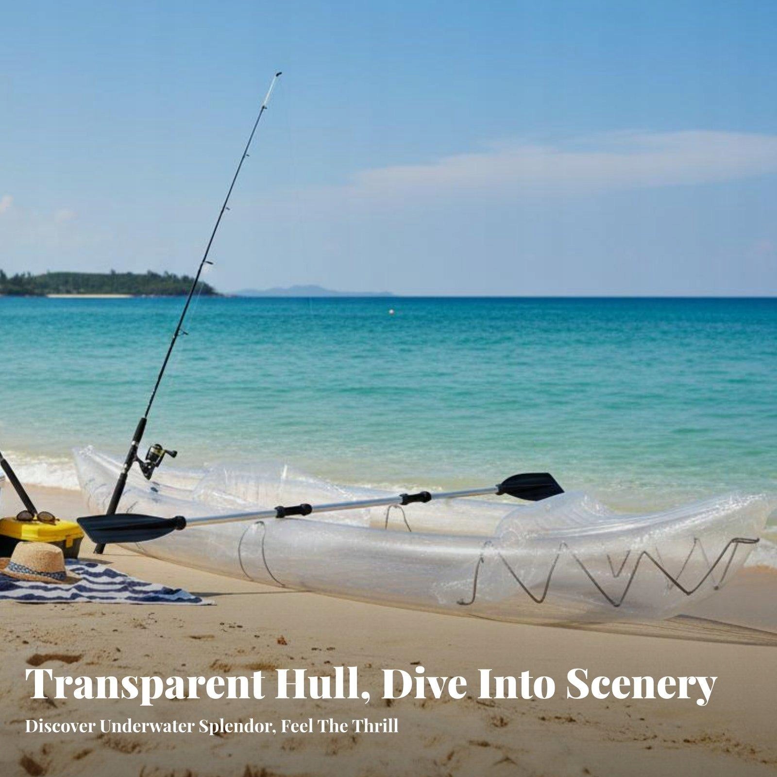 Transparent Inflatable Fishing Boat Puncture resistant Kayak Foldable Adult Brand no brand