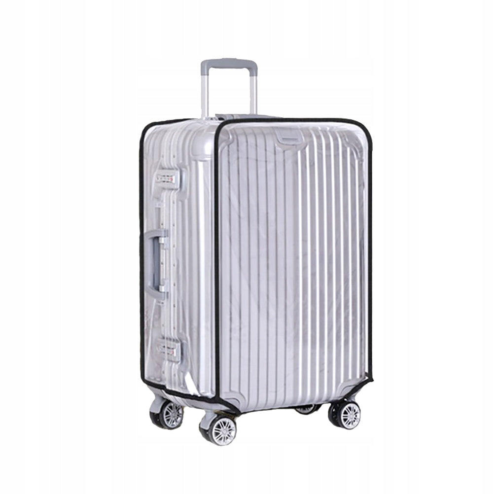 Transparent Luggage Case Cover Suitcase Protector with Handle Access Color transparent