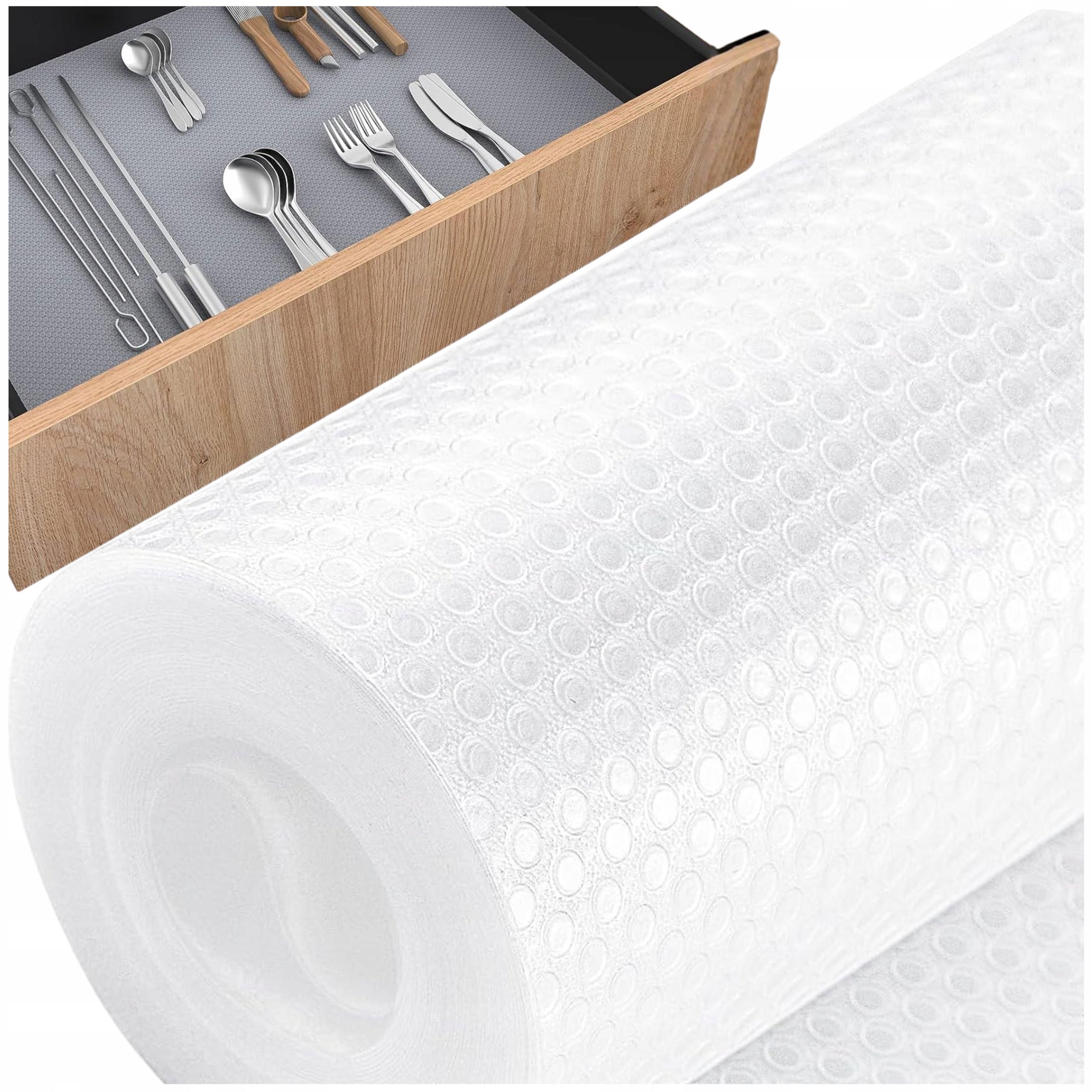 Transparent Protective Mat For Drawers Cabinets Non-Slip 500x50cm