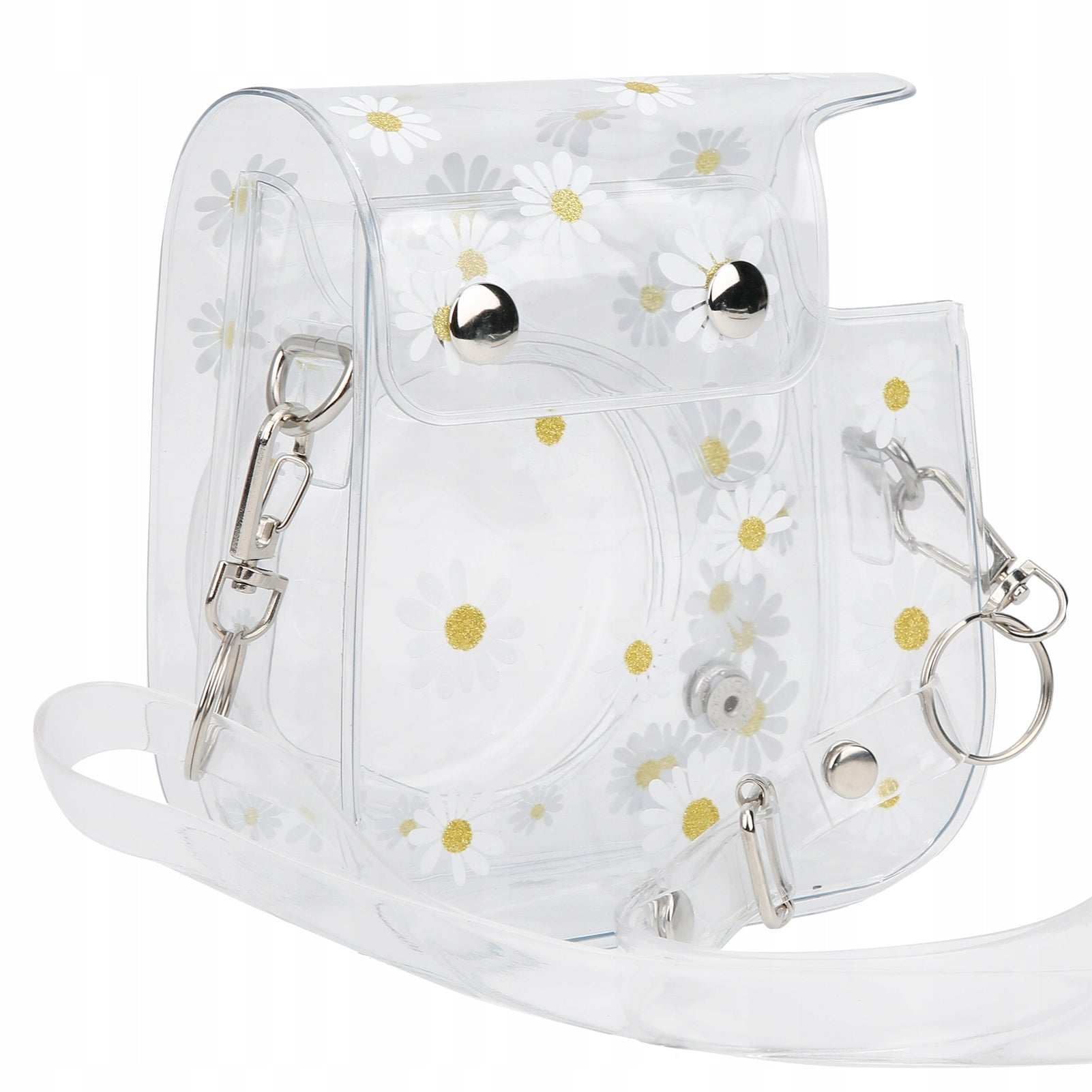 Transparent Small Camera Bag PVC Pouch with Shoulder Strap for 7F