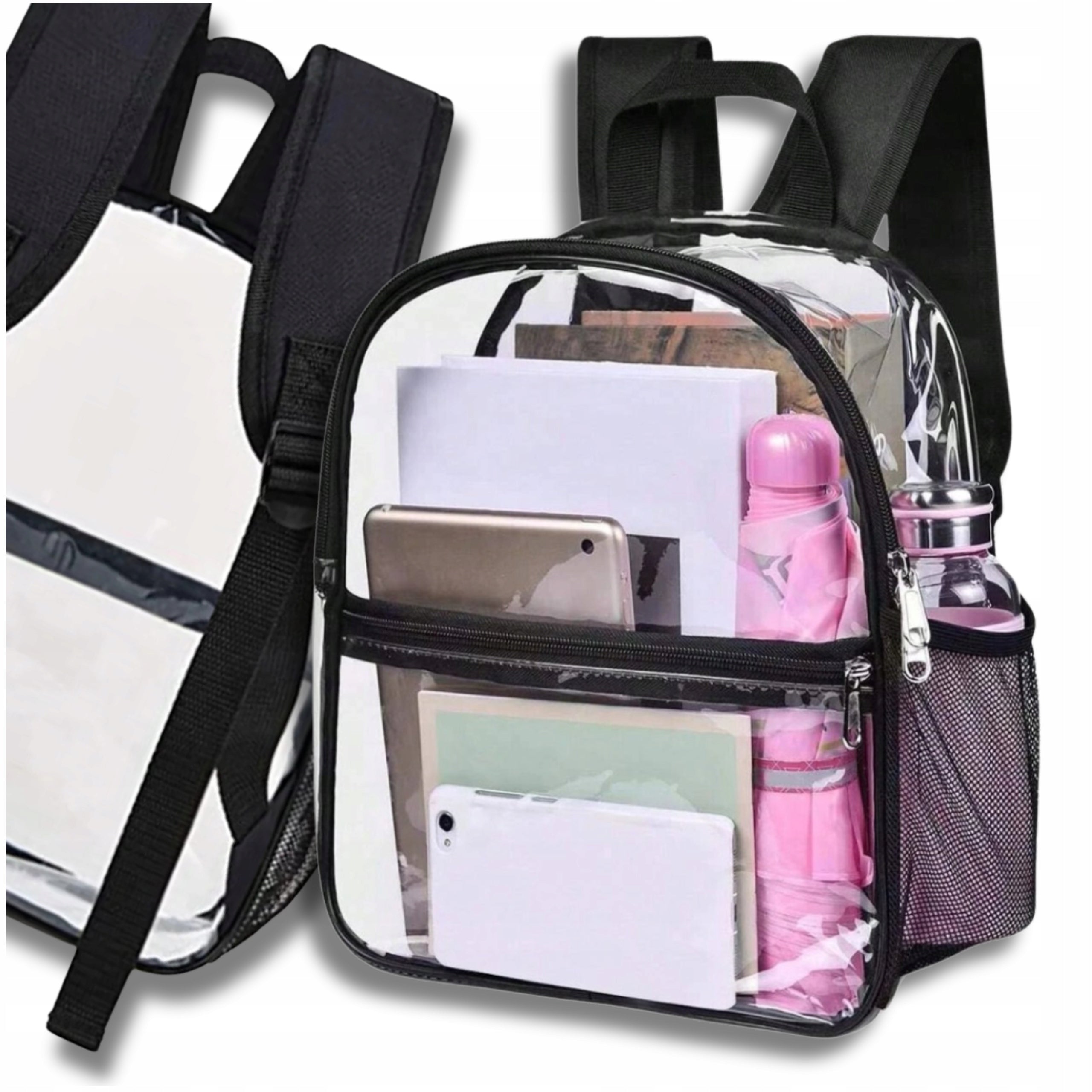 Transparent Women's School Backpack A4 Retro Elegant Waterproof Fashionable Packaging status original