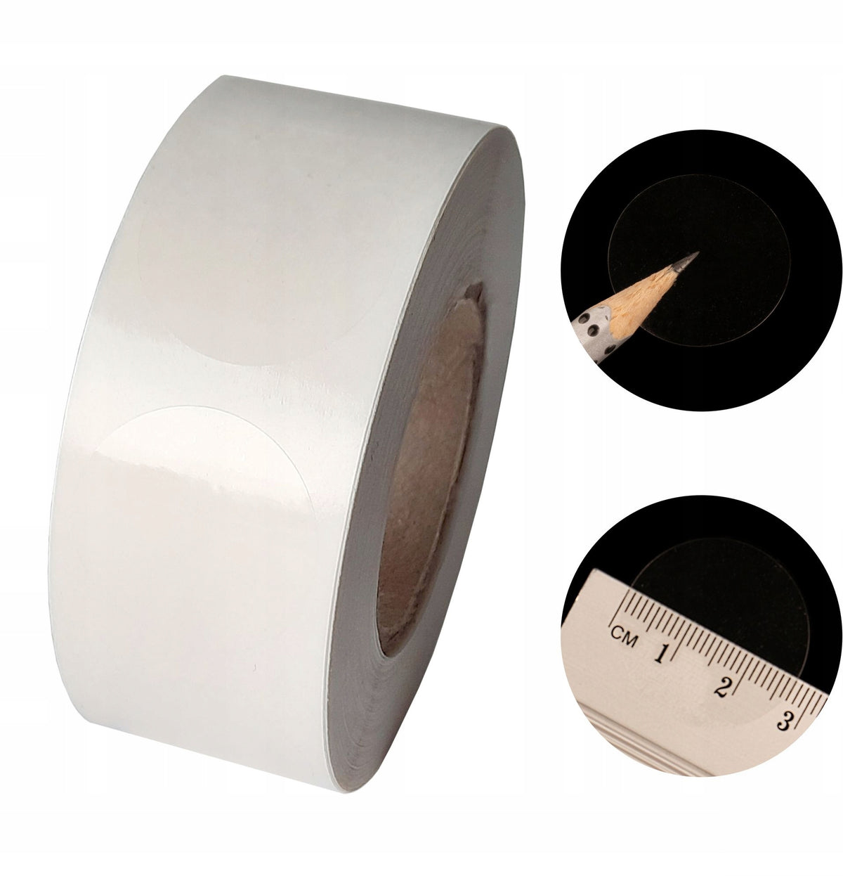 Transparent seals fi 27 mm 1000pcs STIKERY