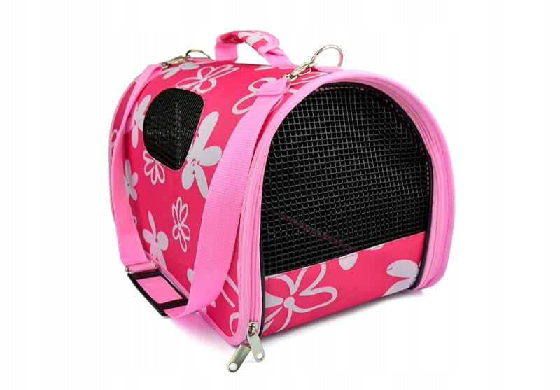 Transport Bag size L for Cat Dog Folding Comfortable Mesh 4 Colors Build type for carrying on the shoulder for hand carrying front or side opening locked