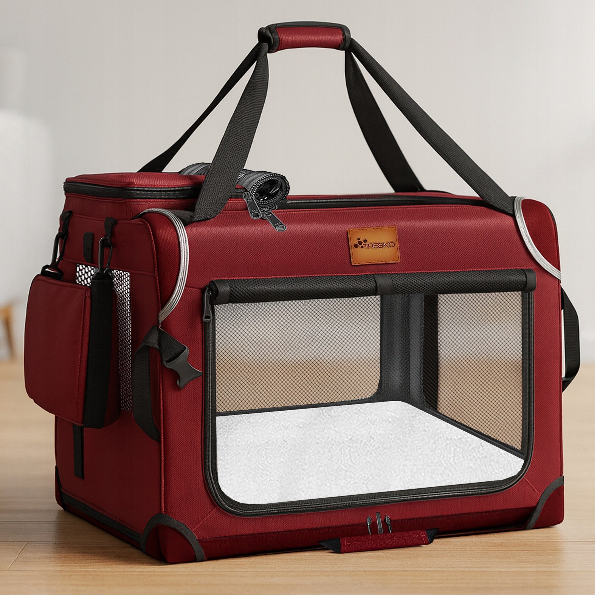 Transport Box for Dogs and Cats 70cm x 52cm Burgundy Brand no brand
