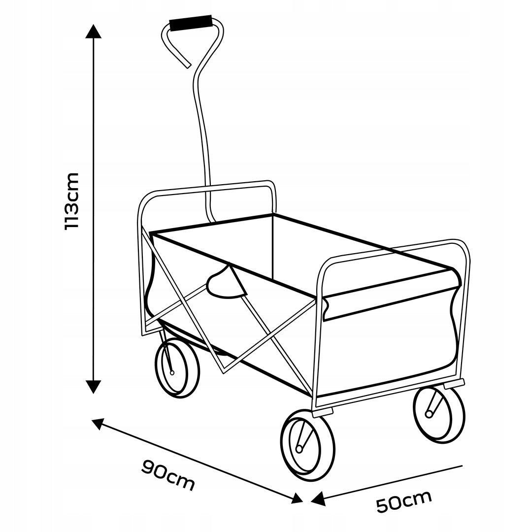 Transport Fishing Trolley Folding For Luggage Large Wheels STRONG 80kg Manufacturer code wózek transportowy torby i pojemniki