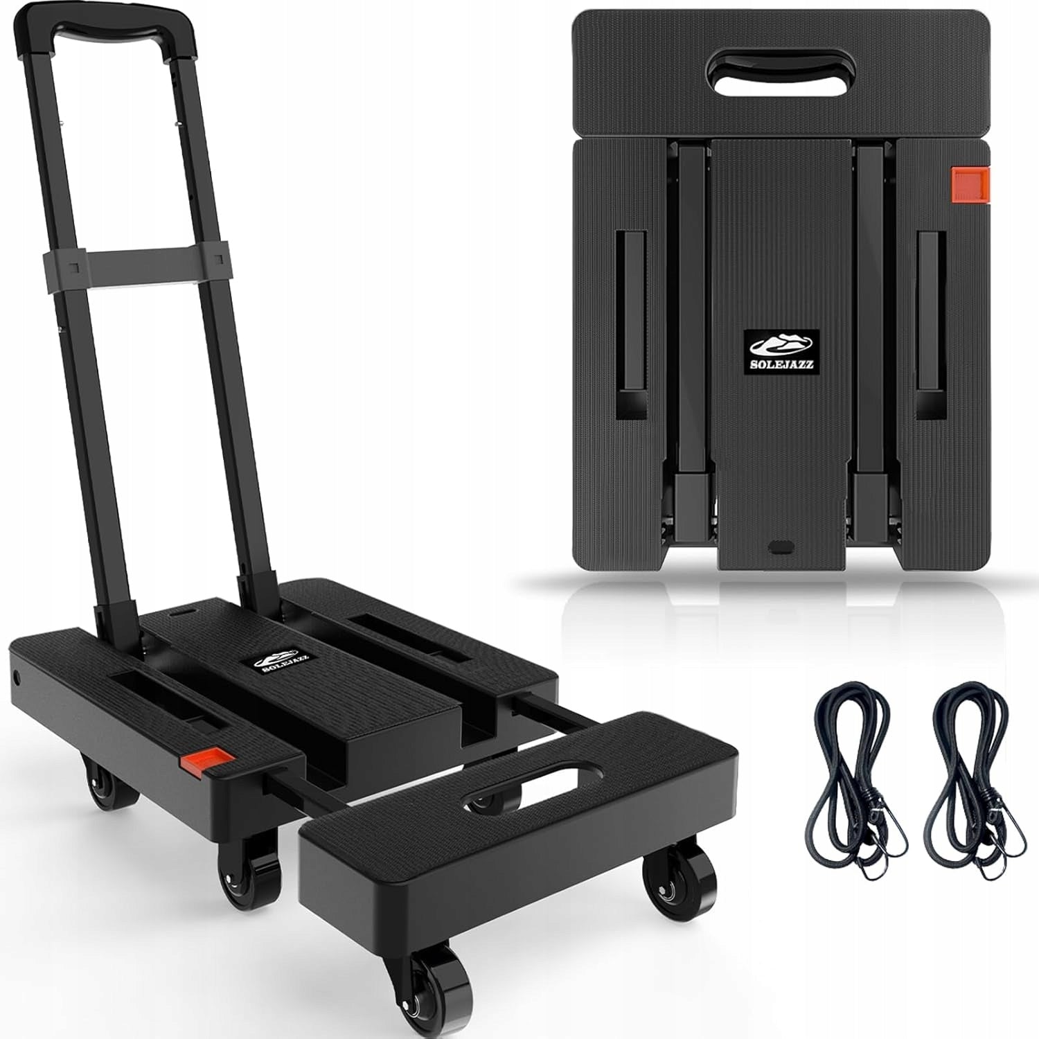 Transport Trolley Folding Storage Lifting Capacity 226 kg 6 Wheels Stable Lightweight