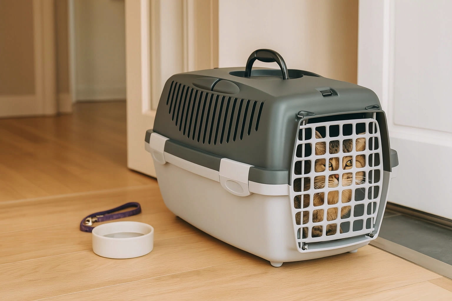 Transport cage GULLIVER 1 48x32x31cm For Cat Dog plastic door Product height 31 cm