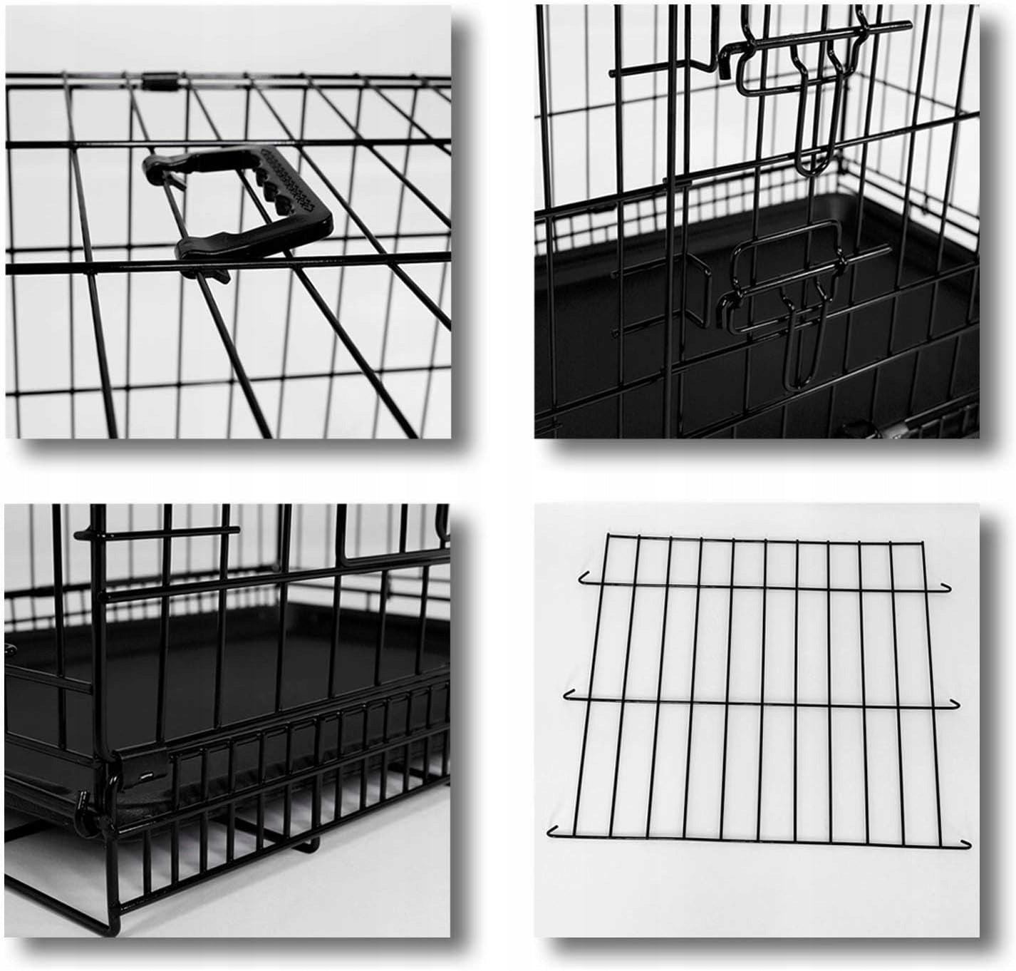 Transport cage metal Dibea small dog 49 x 76 x 56 cm Additional features with flooring