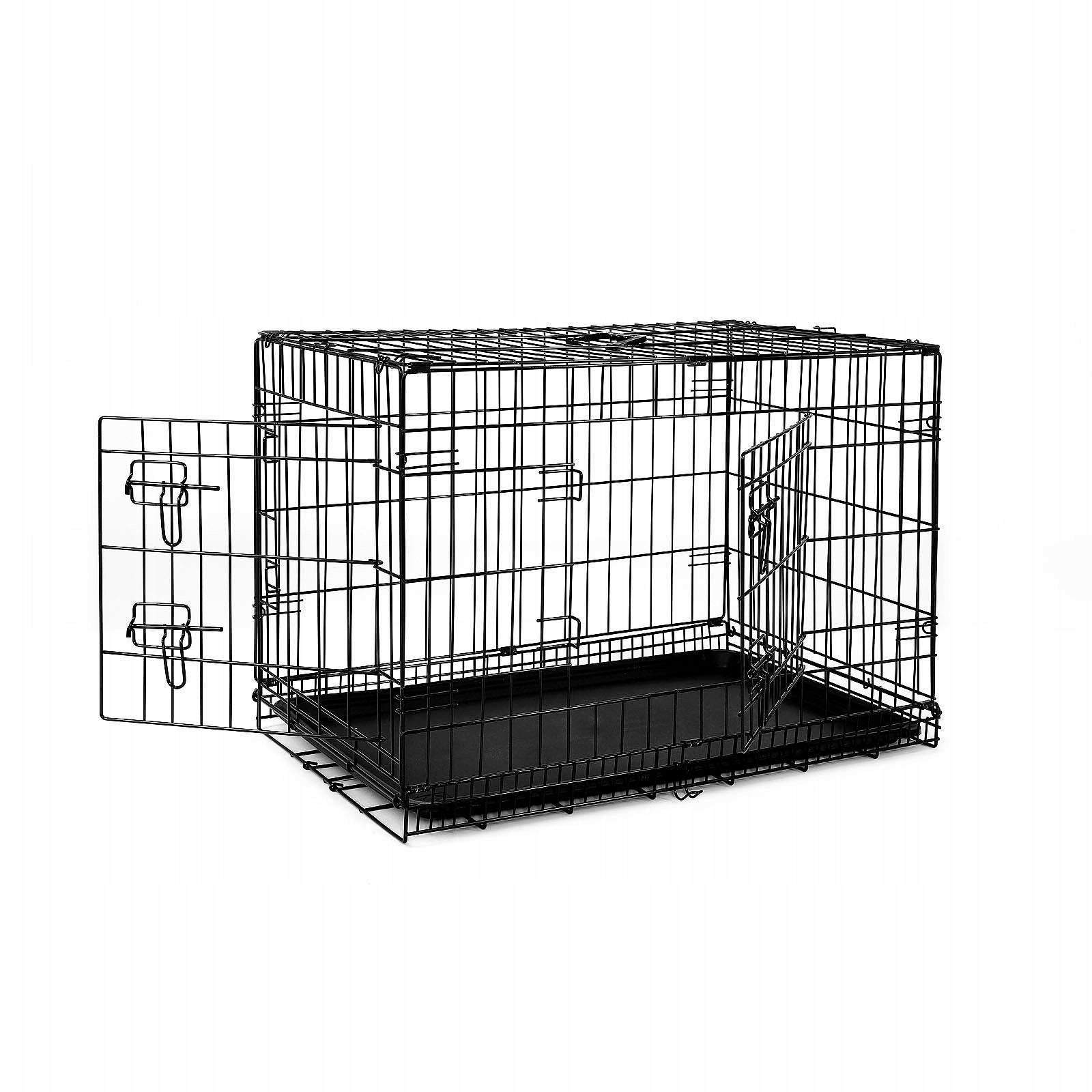 Transport cage metal Dibea small dog 49 x 76 x 56 cm