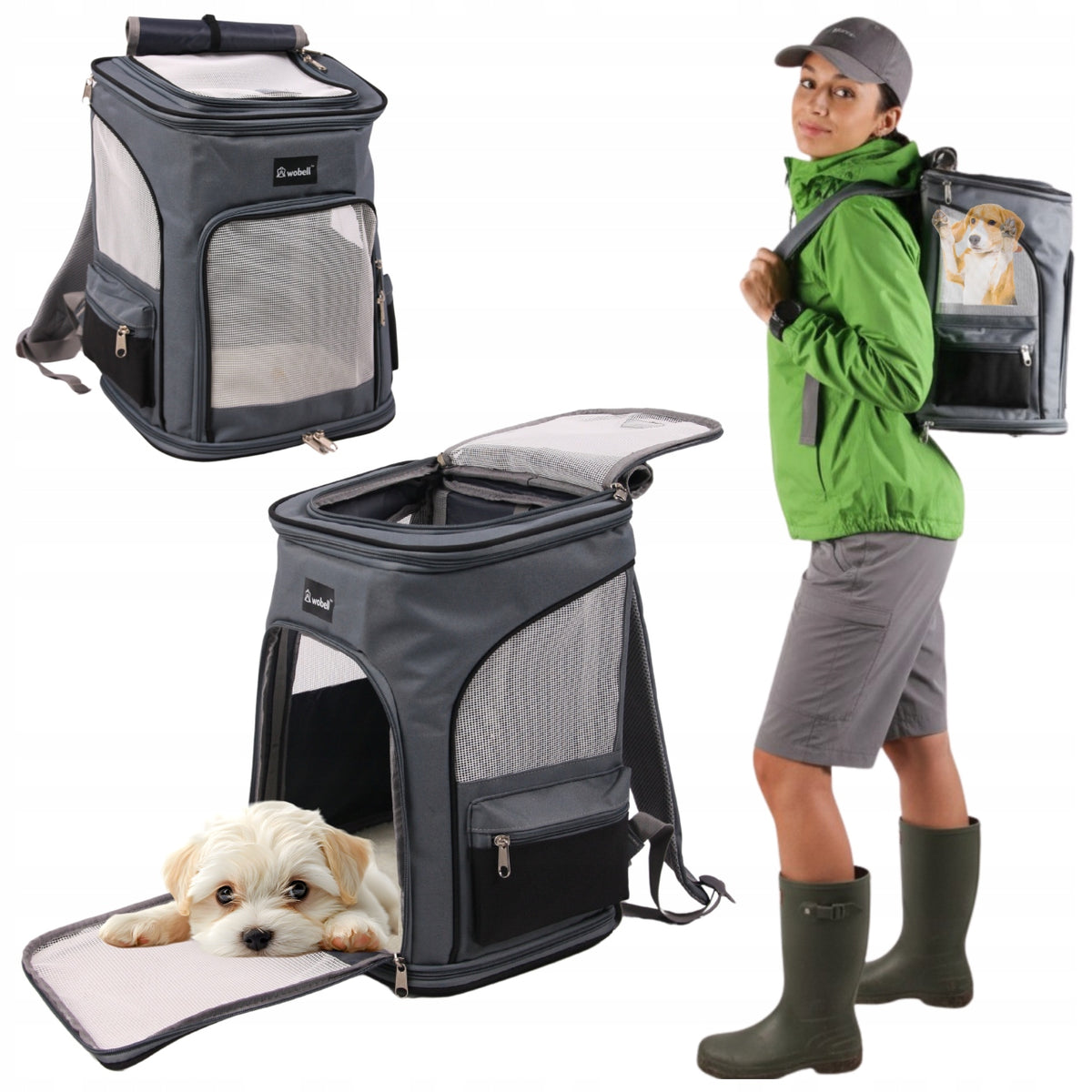 Transporter Backpack Animal Cat Dog Bag Folding Ventilated Large