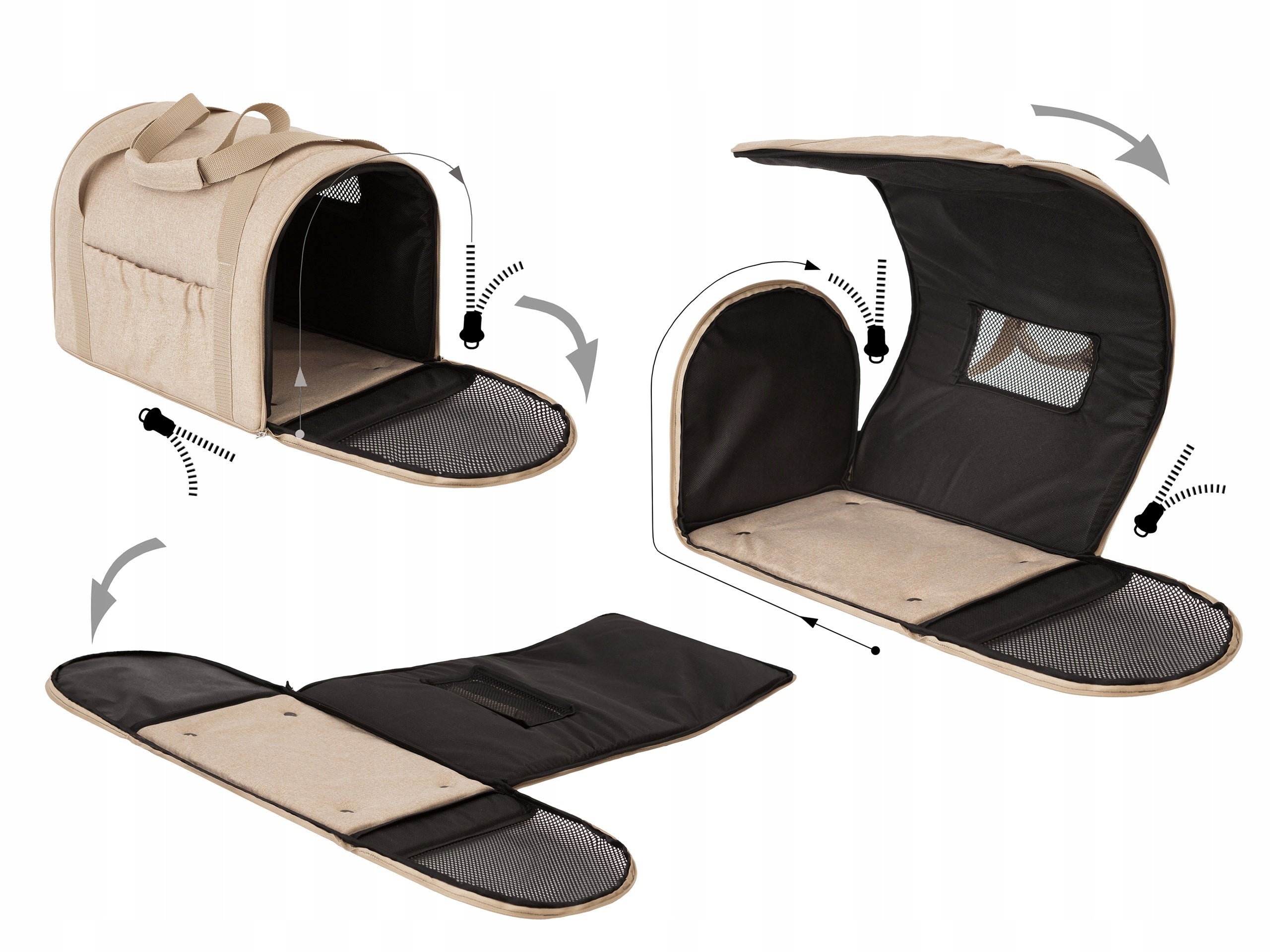 Transporter, Bag for Cat, Dog, Rabbit 27x39x28 Build type for hand carrying front or side opening locked