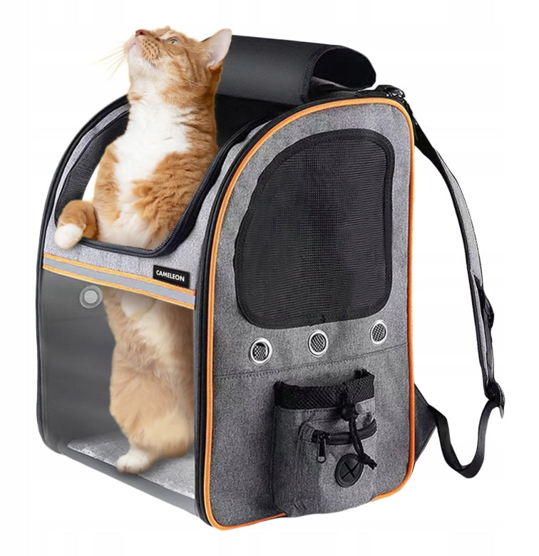 Transporter Dog Backpack Plastic Shades of Gray with XXL Mesh Manufacturer code Plecak Transporter XXL Dla Kota Psa