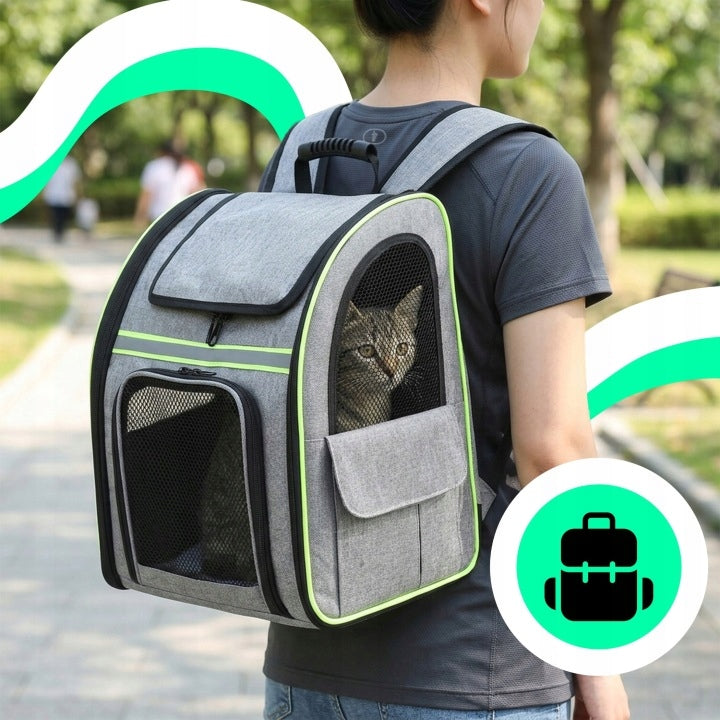 Transporter FOLDING BACKPACK for dog cat rabbit PLAYPEN FOLDING pockets Size L