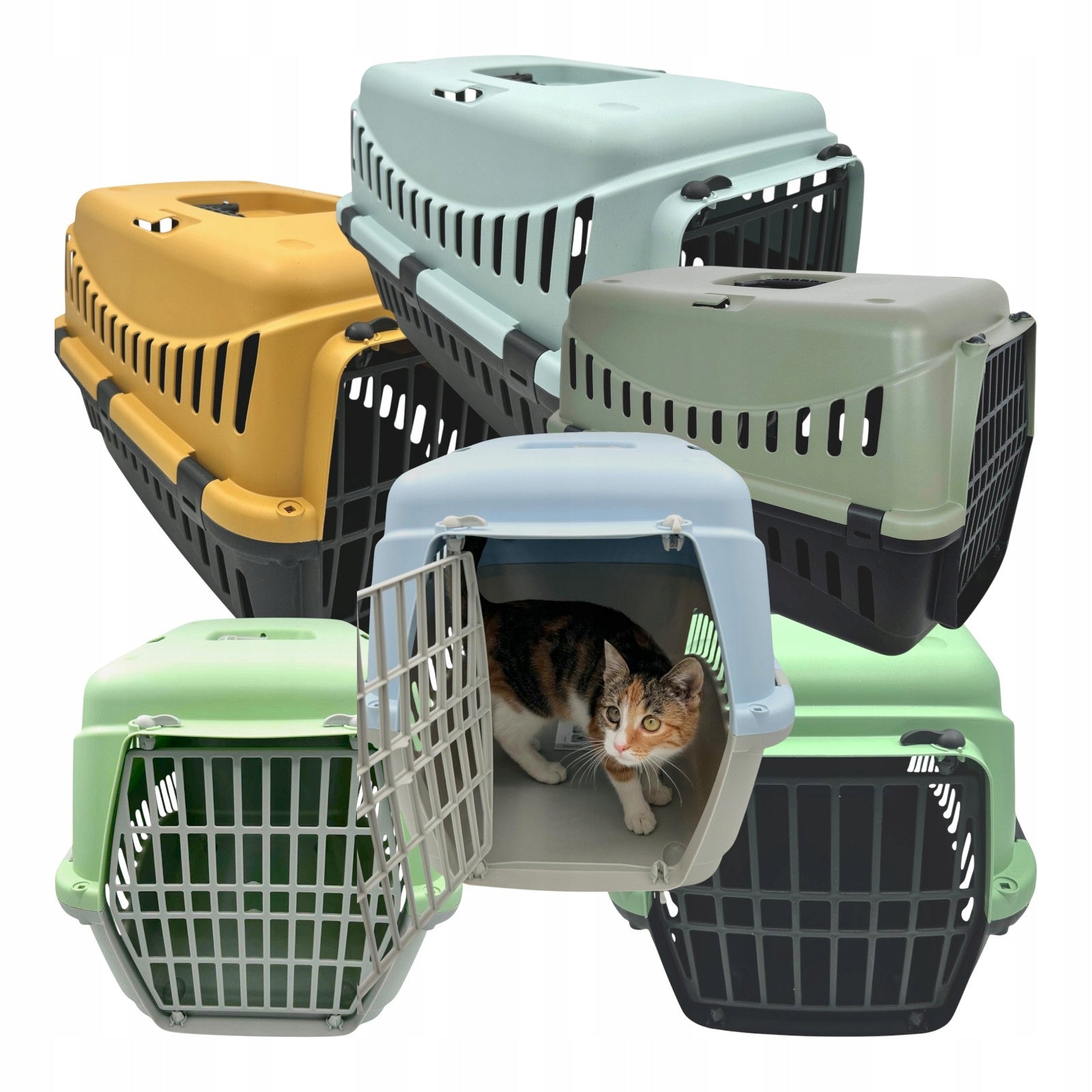 Transporter Gipsy L for Cat Dog up to 12kg Plastic Door 58x38x38 COLORS