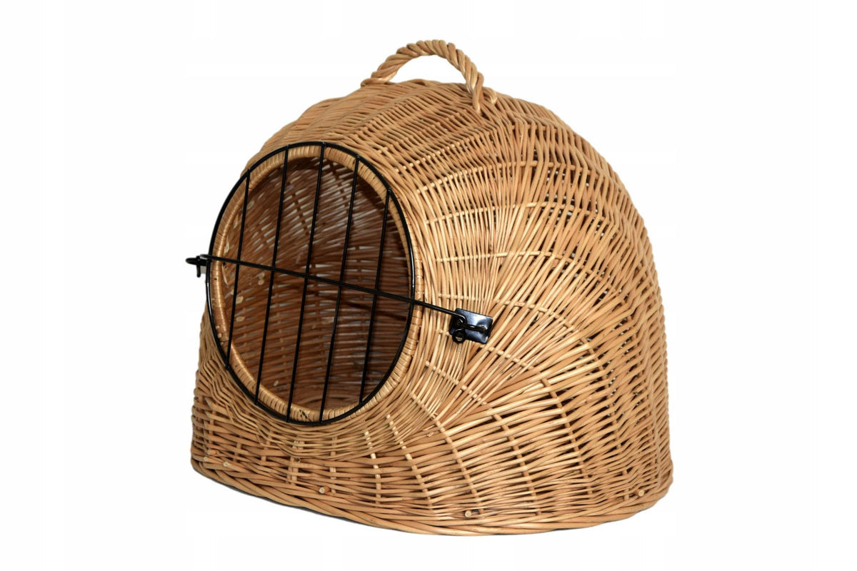 Transporter WICKER KENNEL cat cage Color brown