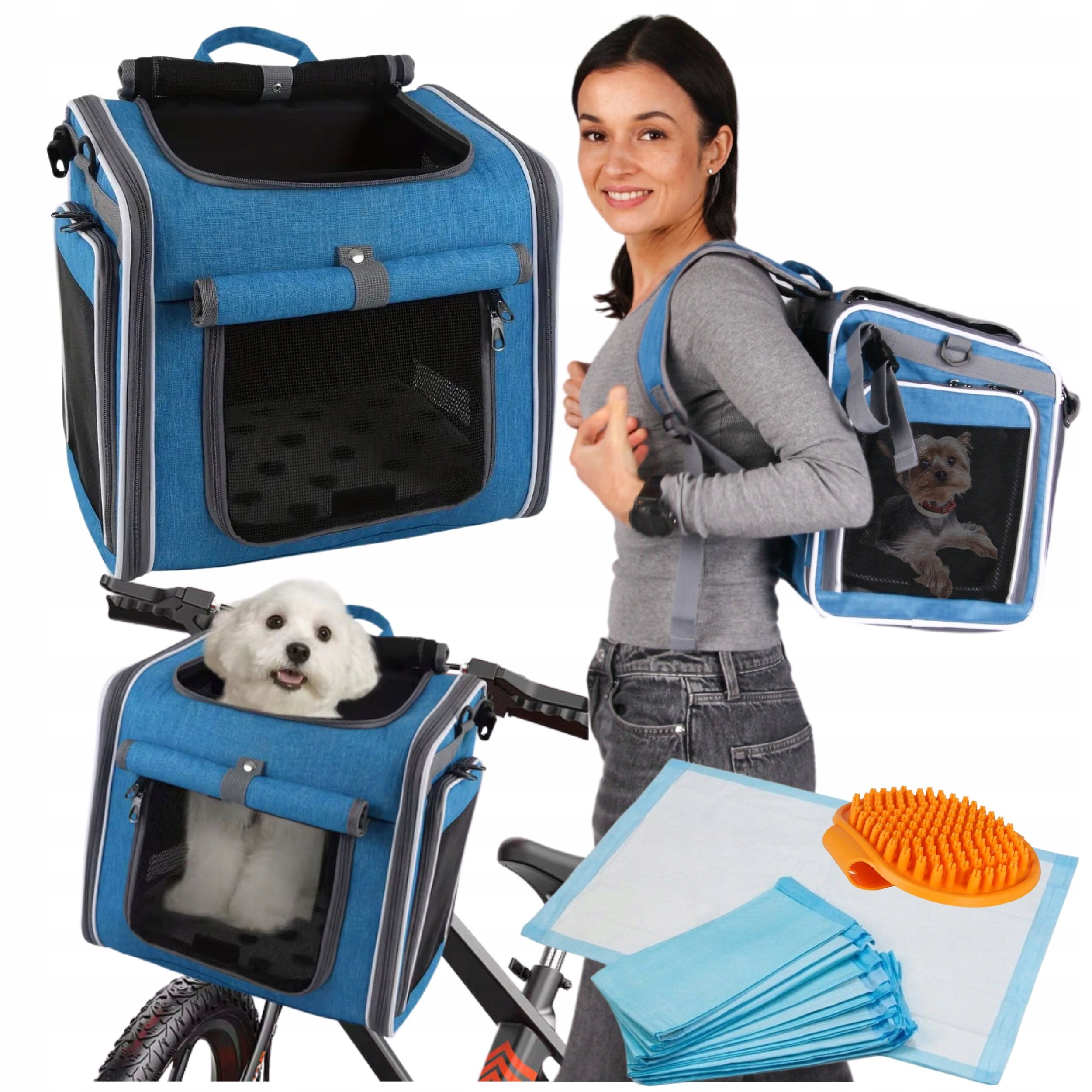 Transporter cat dog bag 4in1 car seat backpack sturdy up to 5,5kg