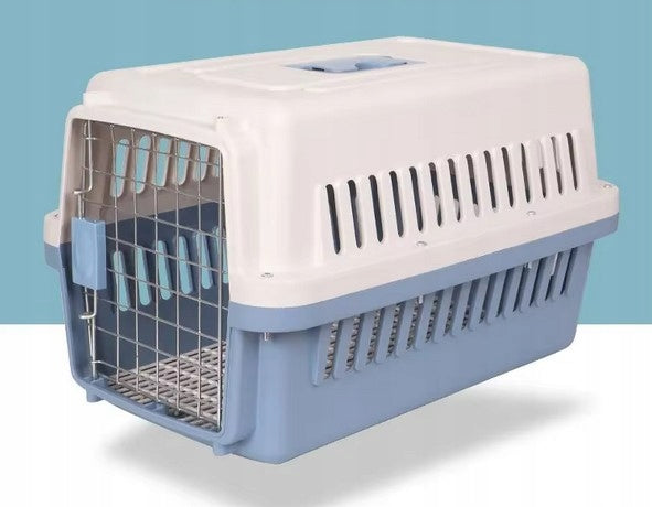 Transporter for Cat Dog Rabbit Playpen Cage Large Sturdy Box Cottage Trade name Transporter dla Kota Psa Królika Klatka Kojec Niebieska