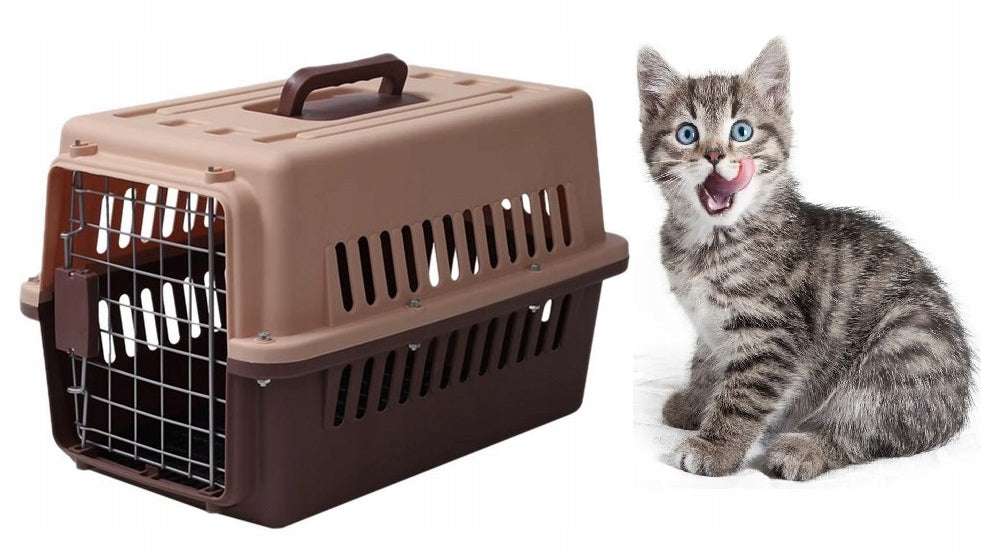 Transporter for Cat Dog Rabbit Travel Cage Playpen Large Solid Bronze Manufacturer code Transporter dla Kota Psa Królika Klatka Brąz