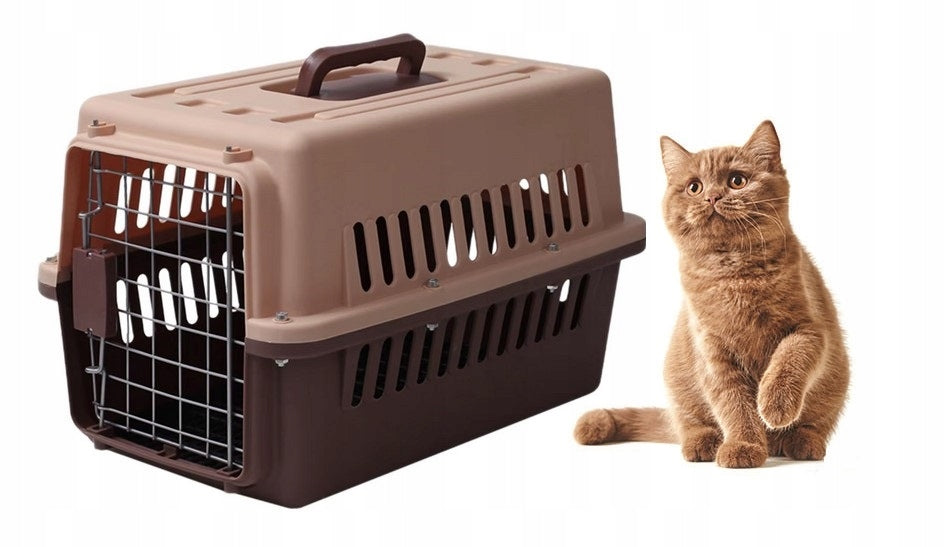Transporter for Cat Dog Rabbit Travel Cage Playpen Large Solid Bronze Packaging status original