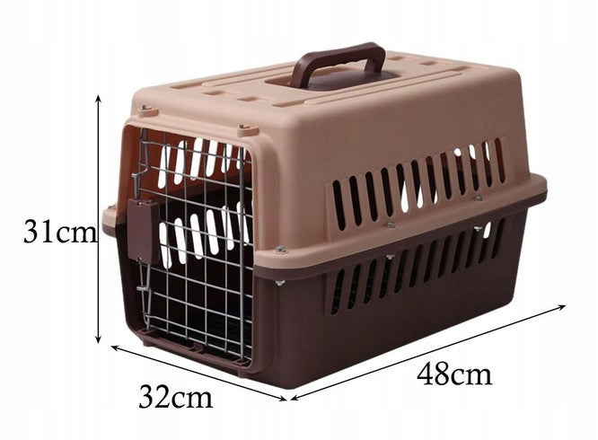 Transporter for Cat Dog Rabbit Travel Cage Playpen Large Solid Bronze Product height 30 cm