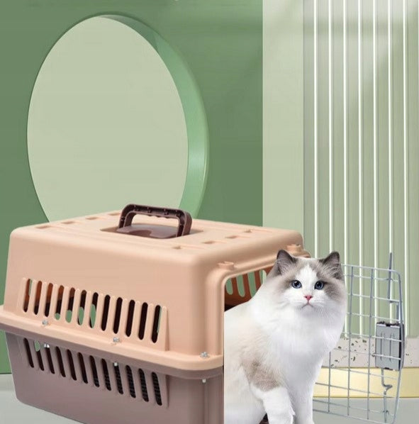 Transporter for Cat Dog Rabbit Travel Cage Playpen Large Solid Bronze Trade name Transporter dla Kota Psa Królika Klatka Kojec Brązowy