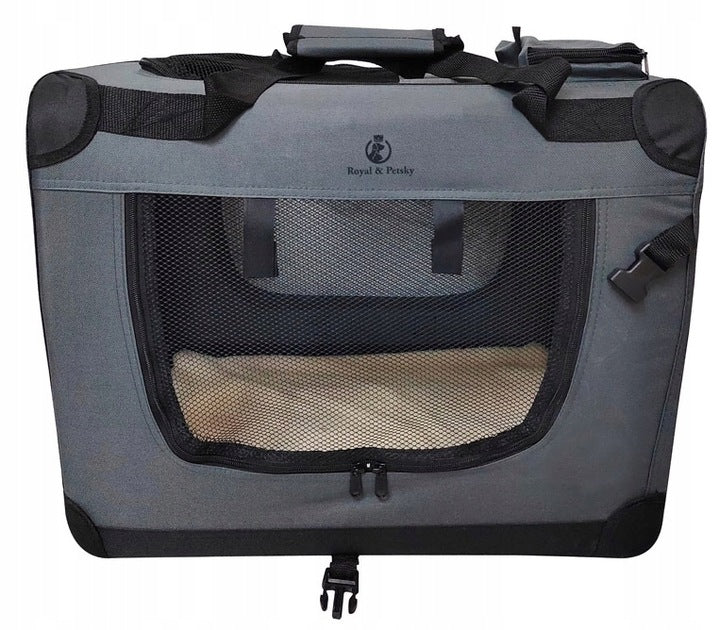 Transporter for dog cat rabbit carry bag r. M 58x44x40 cm grey